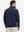 Ultra-Soft Brushed Fleece Lining Quarter Zip Sweatshirt in navy, back upper body view