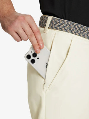 BEIGE Water Resistant Everyday Pants detail shot of iPhone in side pocket
