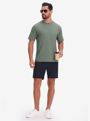 Moisture Wicking Heather Round Neck Athletic T-Shirts