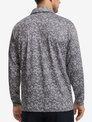 Polo de manga larga ligero con estampado