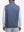 Back upper body shot of model wearing colony blue melange lightweight sleeveless quarter zip golf vest