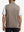 Back upper body shot of model wearing brown melange  lightweight sleeveless quarter zip golf vest