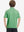 Back upper body view of kids stylish stripe polo shirts, showing pattern and green stripe tone