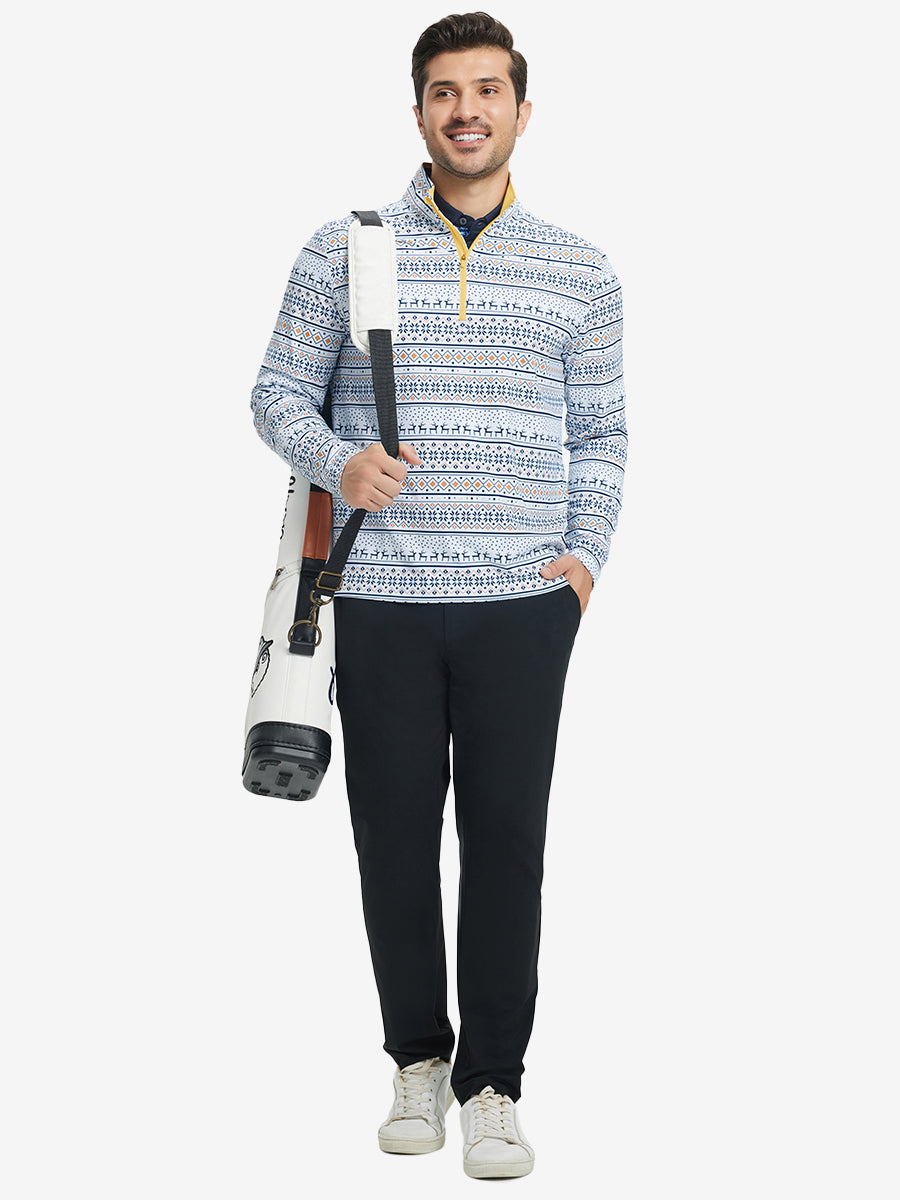 Full Print Lightweight Quarter Zip Pullover