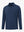 Cobalt Heather Skin-friendly Long Sleeve Melange Polo – 3D flat shirt display