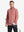 Back half-body view, model showcasing fit of BRICK MELANGE Moisture Wicking Quarter Zip Pullover.