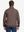 Back upper body view of the Golf Fleece Thermal Jacket in Dark Brown, clean cut and warm look.