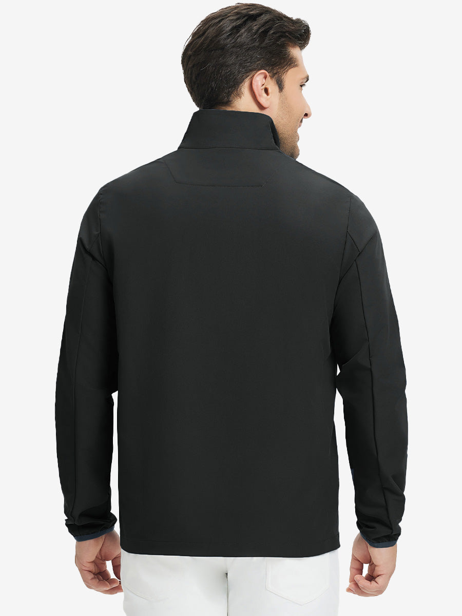 Mock Neck Quarter Button Golf Pullover