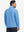 Ultra-Soft Brushed Fleece Lining Quarter Zip Sweatshirt in sky blue , back upper body view