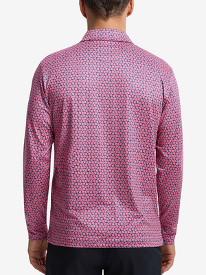 Polo de manga larga ligero con estampado