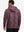 Back upper look of the exclusive print kangaroo hoodies in purple red, showing fit and shoulder line.