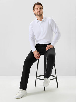 Textured Proflex Chino Pants With 5 Pockets