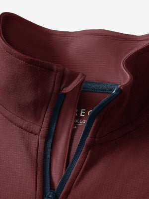Sudadera con cremallera de cuarto de largo que absorbe la humedad