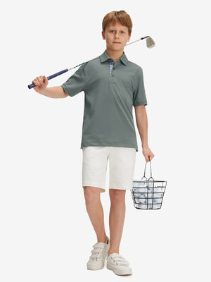 Polos deportivos de niño de secado rápido (tejido liso)