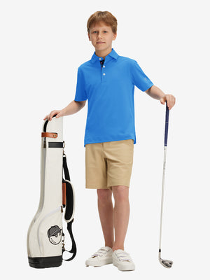 Polos deportivos de niño de secado rápido (tejido liso)