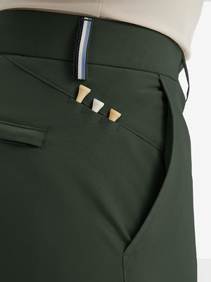 Pantalones de Golf Repelentes al Agua de Corte Clásico con Pliegue Frontal