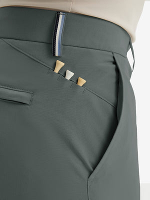 Pantalones de Golf Repelentes al Agua de Corte Clásico con Pliegue Frontal