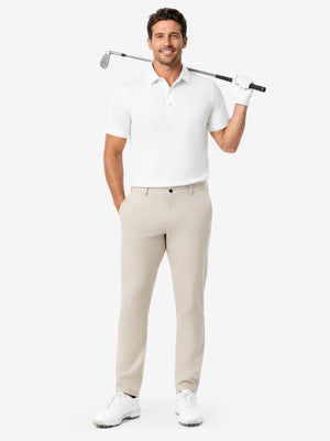 Nylon Blend Casual Jacquard Polo Shirts