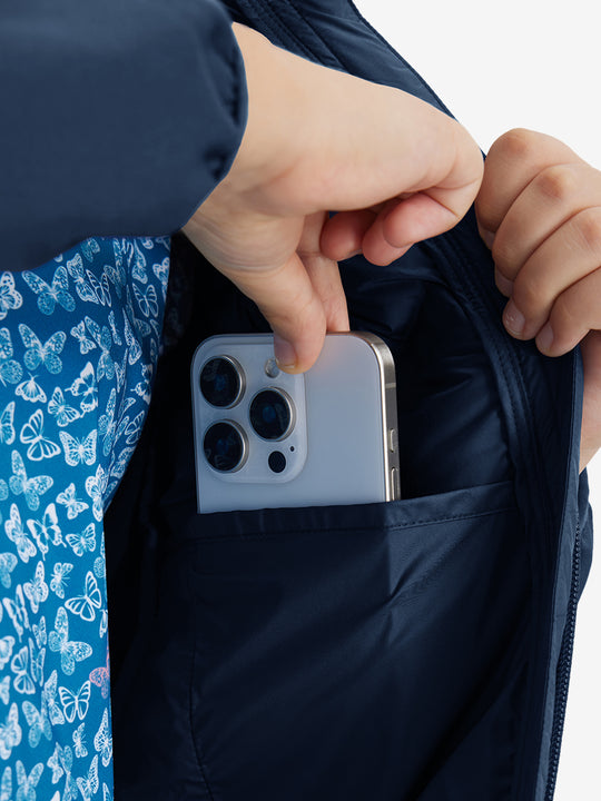 Boys Windproof Puffer Jacket with Pockets