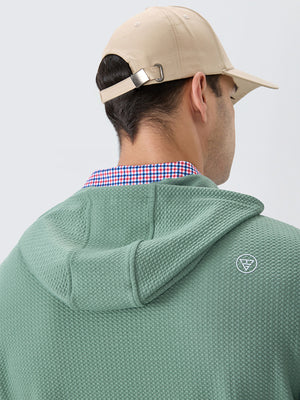 Texture Pullover Hoodie with Pockets