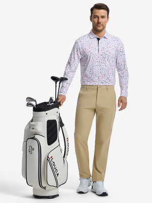 Polo de manga larga ligero con estampado
