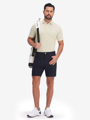 Comfy Breathable Pin-Stripe Golf Polos