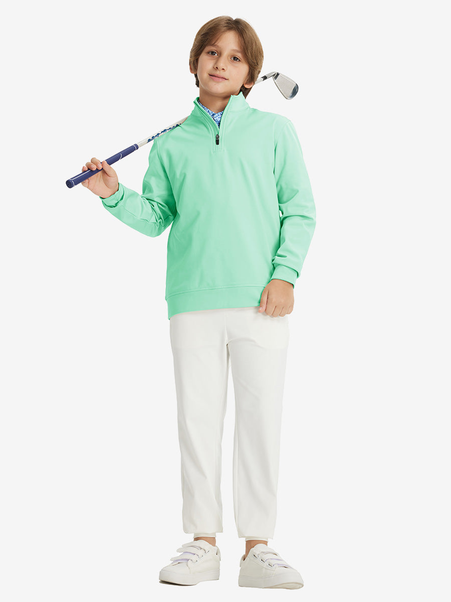 Youth Winter Micro-fleece Quarter Zip Pullover