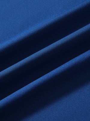 Close-up of klein blue everyday classic solid polo fabric texture.