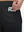Back zipper pocket detail of black superion softness mesh joggers with zipper pockets