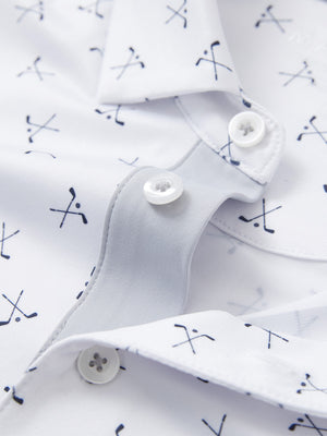 Youth Print Stretch Lightweight Polo Shirts