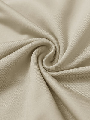 Fabric close-up of Stretch solid fleece quarter-zip vest with soft feel and light khaki detail