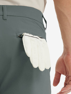 Pantalones de Golf Repelentes al Agua de Corte Clásico con Pliegue Frontal