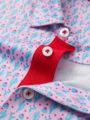 Youth Print Stretch Lightweight Polo Shirts