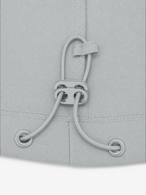 Partial shot of clothing exquisite design details, lightweight upf50+ short sleeve golf vests jacket in silver grey
