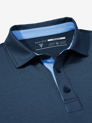 Performance Heather Contrast Collar Polo Shirts