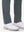 Detail view of hem and lower leg on dark gray women's regular fit stretchy golf pants