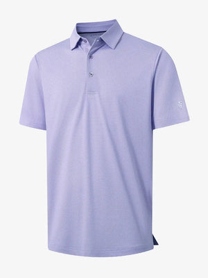 3D render showcasing pineapple jacquard texture in LAVENDER Performance Ananas Jacquard Polo