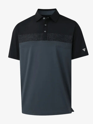 3D render showcasing BLACKDARK GREY fabric and texture of Premium Performance Polo