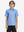 Front half-body shot of youth in bluejay navy dogs performance print boys golf polo, highlighting design and fit
