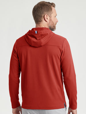 Vertical Stripes Ribbed Knit Hoodies Sweatshirt