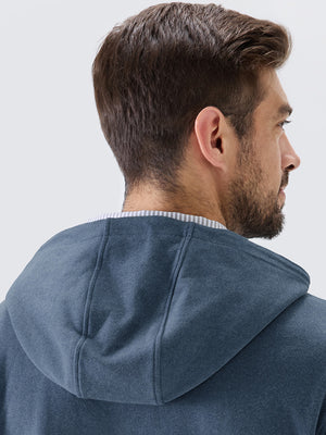 Stretch Ultra-Comfy Heather Brushed Rib Knit Hoodie