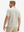 Back half-body view of a model wearing the oyster gray everyday classic solid polo, highlighting the tailored rear fit