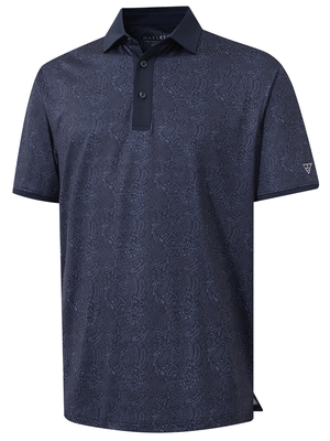 Polos de golf de cuello con contraste y estampado completo elegantes