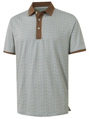 Polos de golf de cuello con contraste y estampado completo elegantes