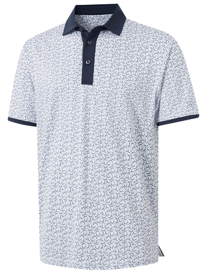 Polos de golf de cuello con contraste y estampado completo elegantes