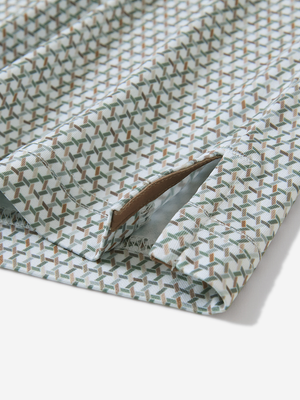 Stylish Full Print Contrast Collared Golf Polo Shirts