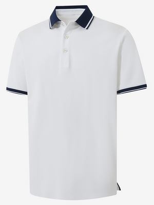 Polo de manga corta Dry Fit con cuello y puños acanalados