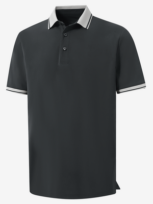 Polo de manga corta Dry Fit con cuello y puños acanalados