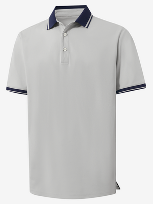 Polo de manga corta Dry Fit con cuello y puños acanalados