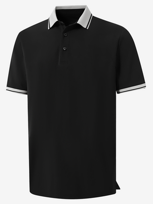 Polo de manga corta Dry Fit con cuello y puños acanalados